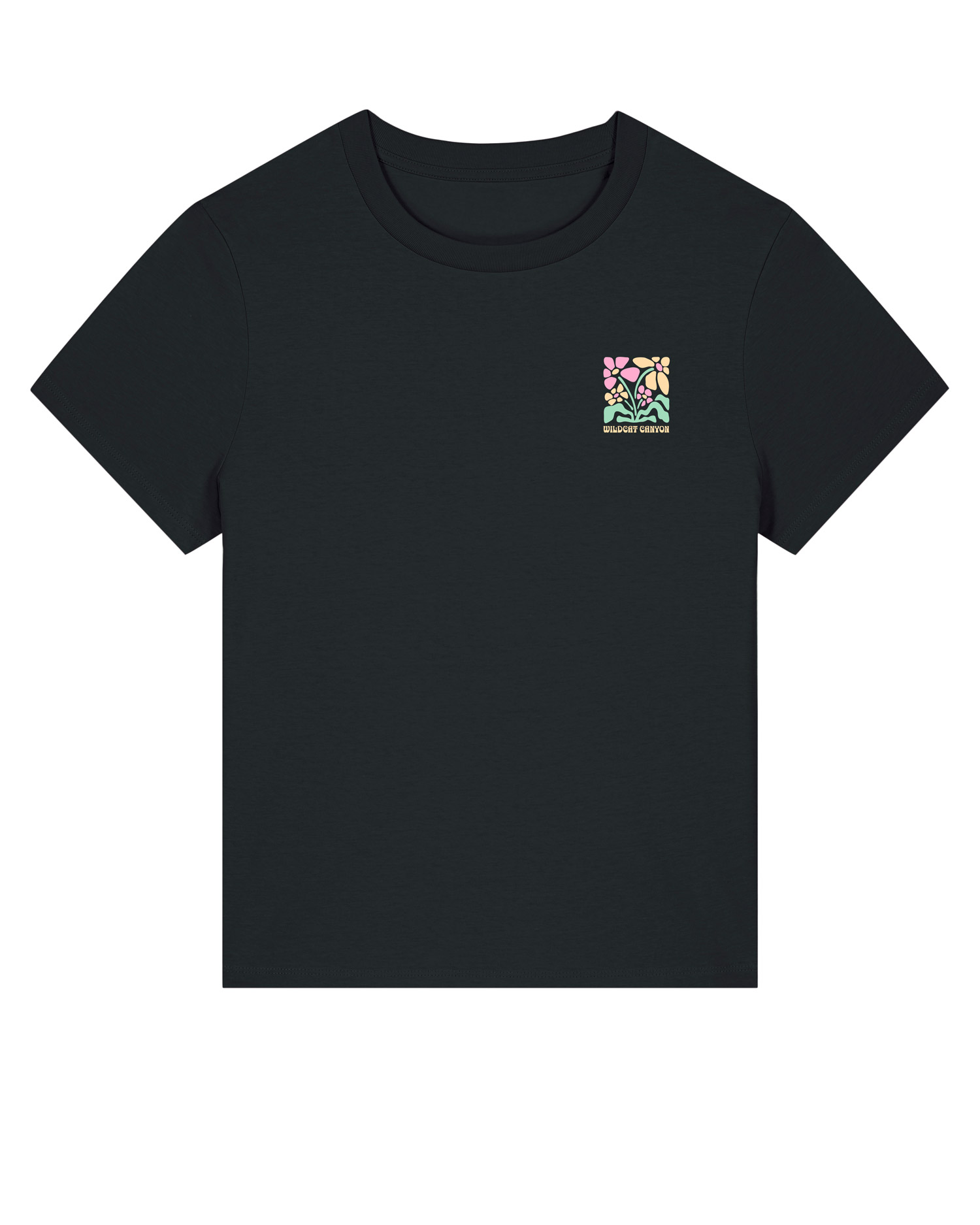 Wildcat Canyon Run With The Wind 1 Women's Organic Cotton T-Shirt in Black