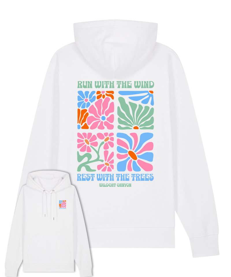 Wildcat Canyon Run With The Wind 3 Women's Organic Cotton Hoodie in White