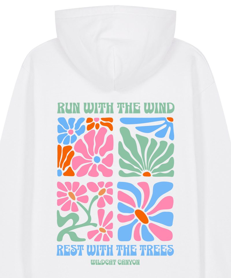 Wildcat Canyon Run With The Wind 3 Women's Organic Cotton Hoodie in White