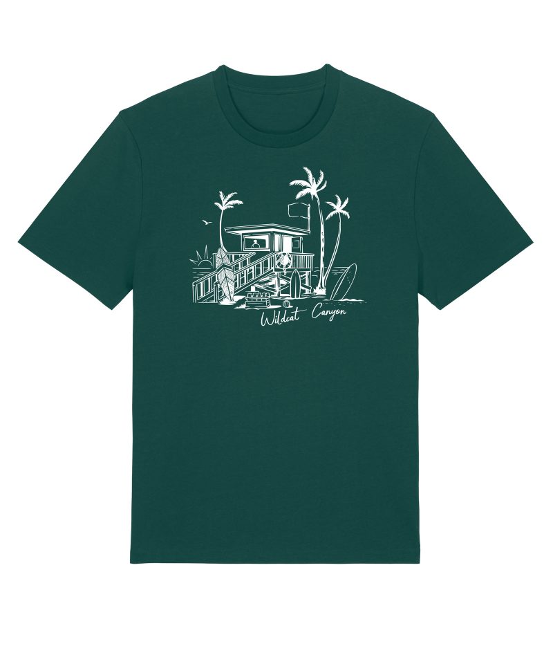 Wildcat Canyon Dawn Patrol Men's Organic Cotton T-Shirt in Glazed Green