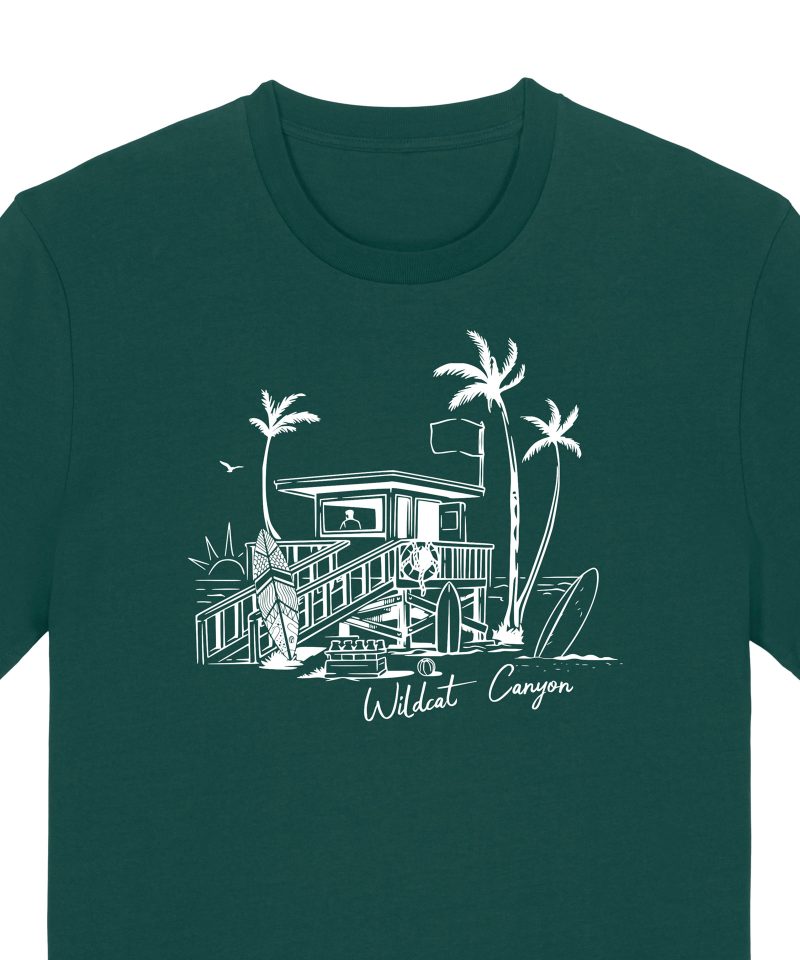 Wildcat Canyon Dawn Patrol Men's Organic Cotton T-Shirt in Glazed Green