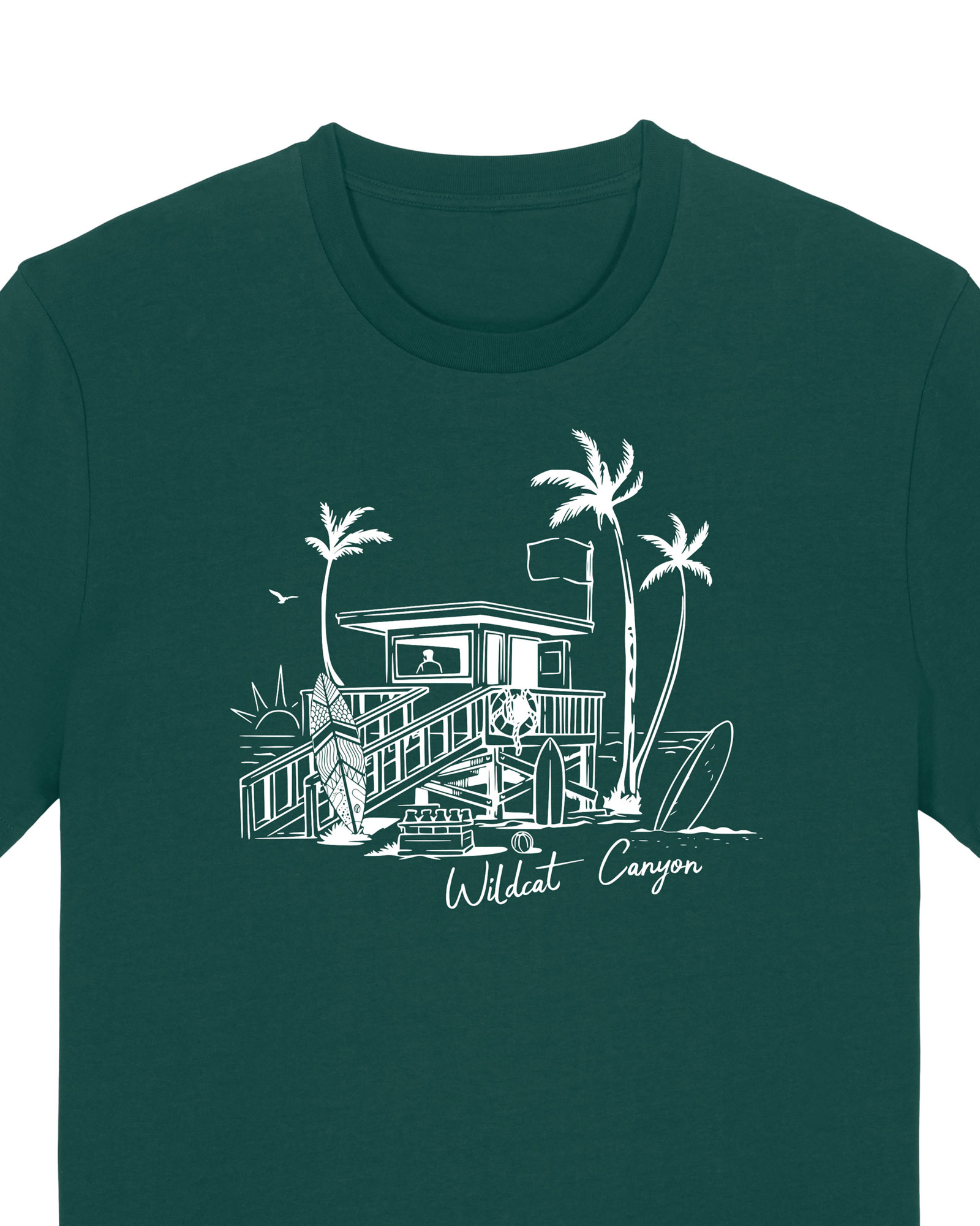 Wildcat Canyon Dawn Patrol Men's Organic Cotton T-Shirt in Glazed Green