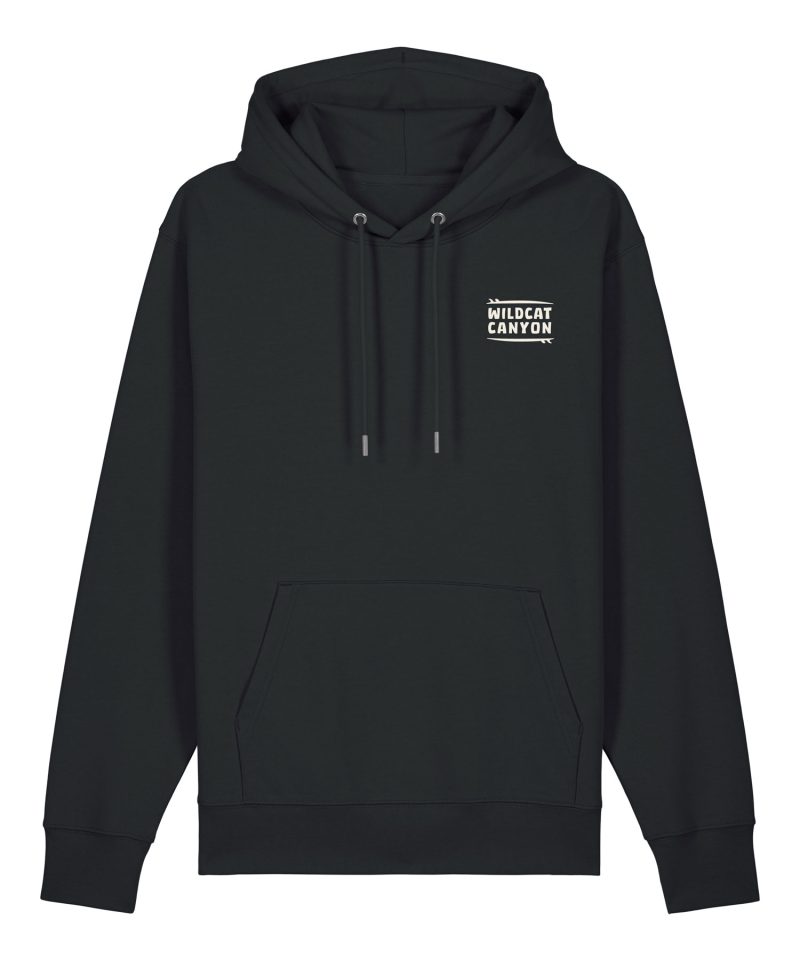 Wildcat Canyon Lost In The Tides Unisex Organic Cotton Hoodie in Black