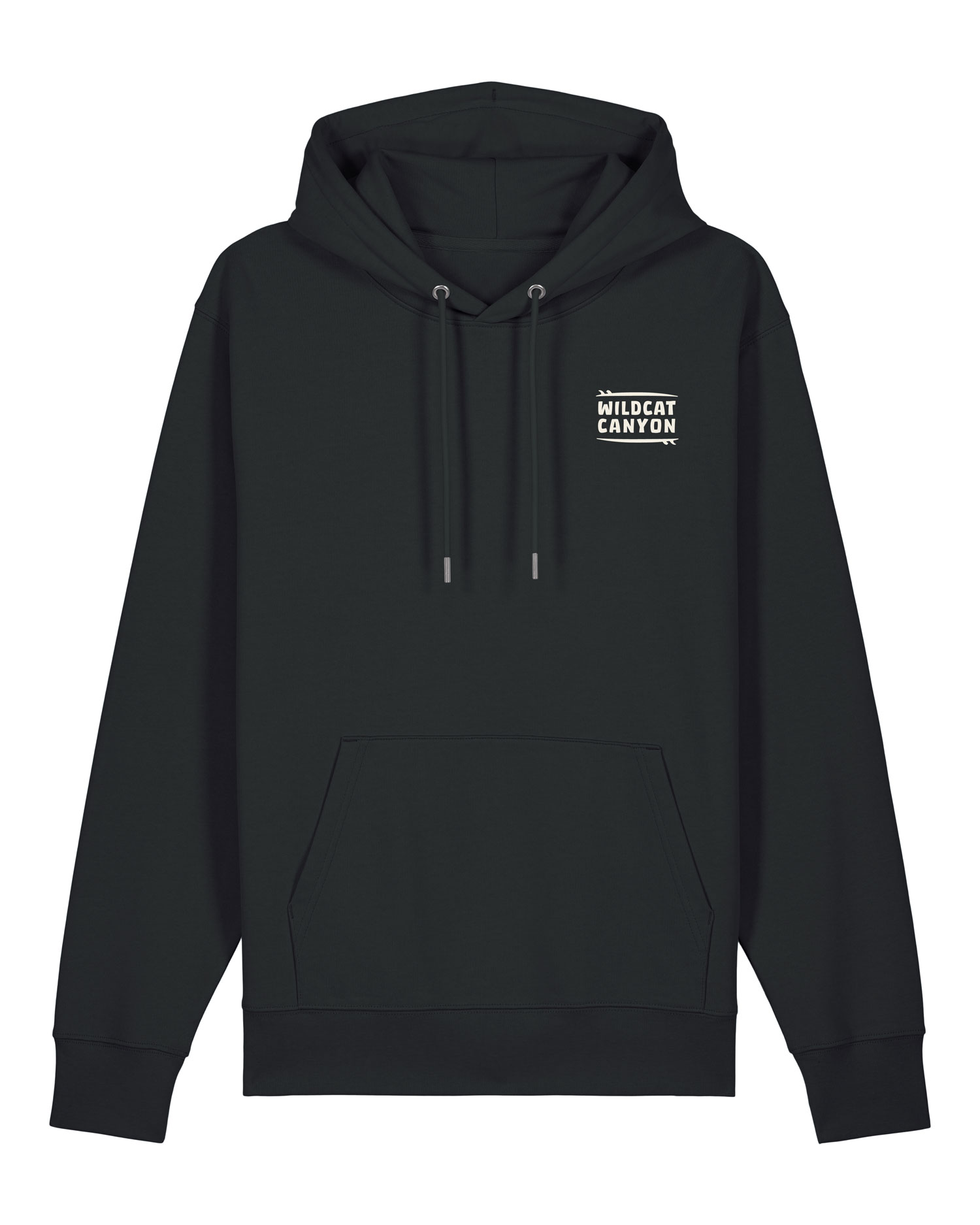 Wildcat Canyon Lost In The Tides Unisex Organic Cotton Hoodie in Black