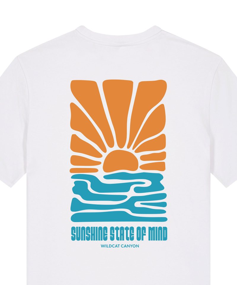Wildcat Canyon Sunshine State Of Mind Men's Organic Cotton T-Shirt in White