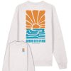 Wildcat Canyon Sunshine State Of Mind Unisex Organic Cotton Sweatshirt in Cool Heather Grey