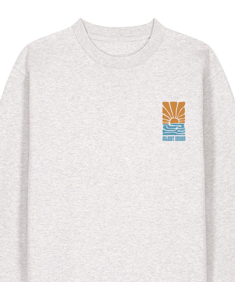 Wildcat Canyon Sunshine State Of Mind Unisex Organic Cotton Sweatshirt in Cool Heather Grey