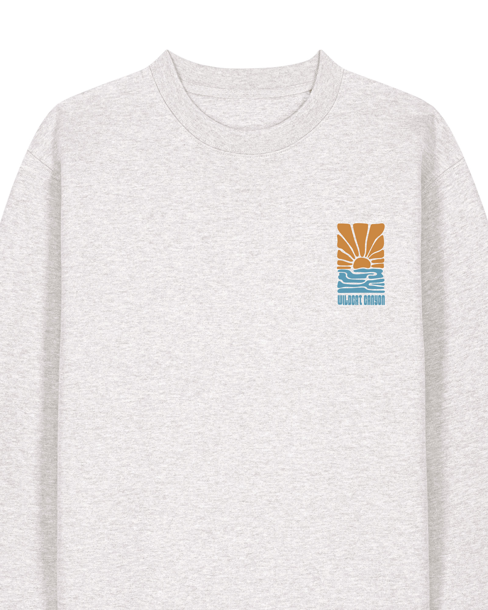 Wildcat Canyon Sunshine State Of Mind Unisex Organic Cotton Sweatshirt in Cool Heather Grey