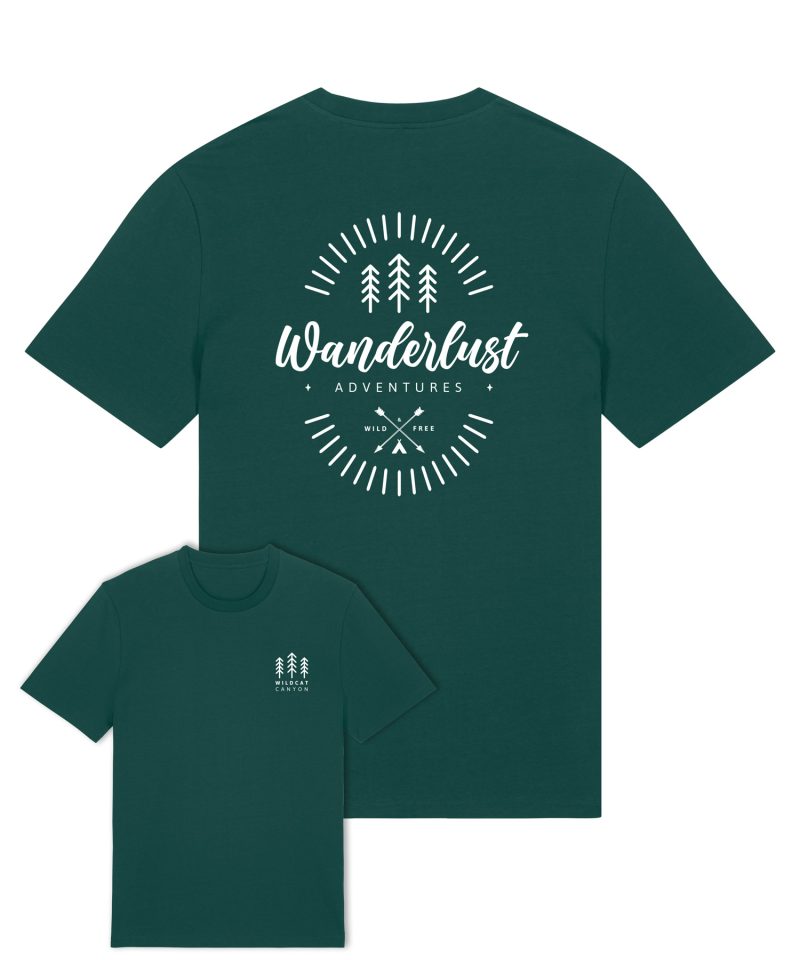 Wildcat Canyon Wanderlust Adventures Men's Organic Cotton T-Shirt in Glazed Green