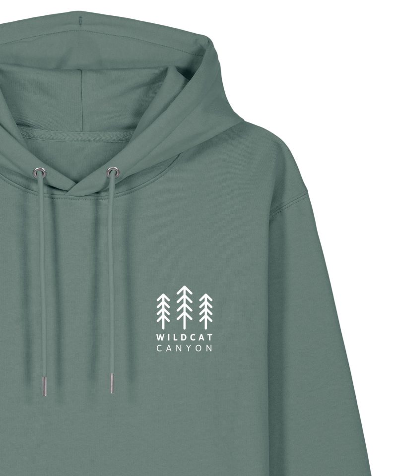 Wildcat Canyon Wanderlust Adventures Unisex Organic Cotton Hoodie in Green Bay