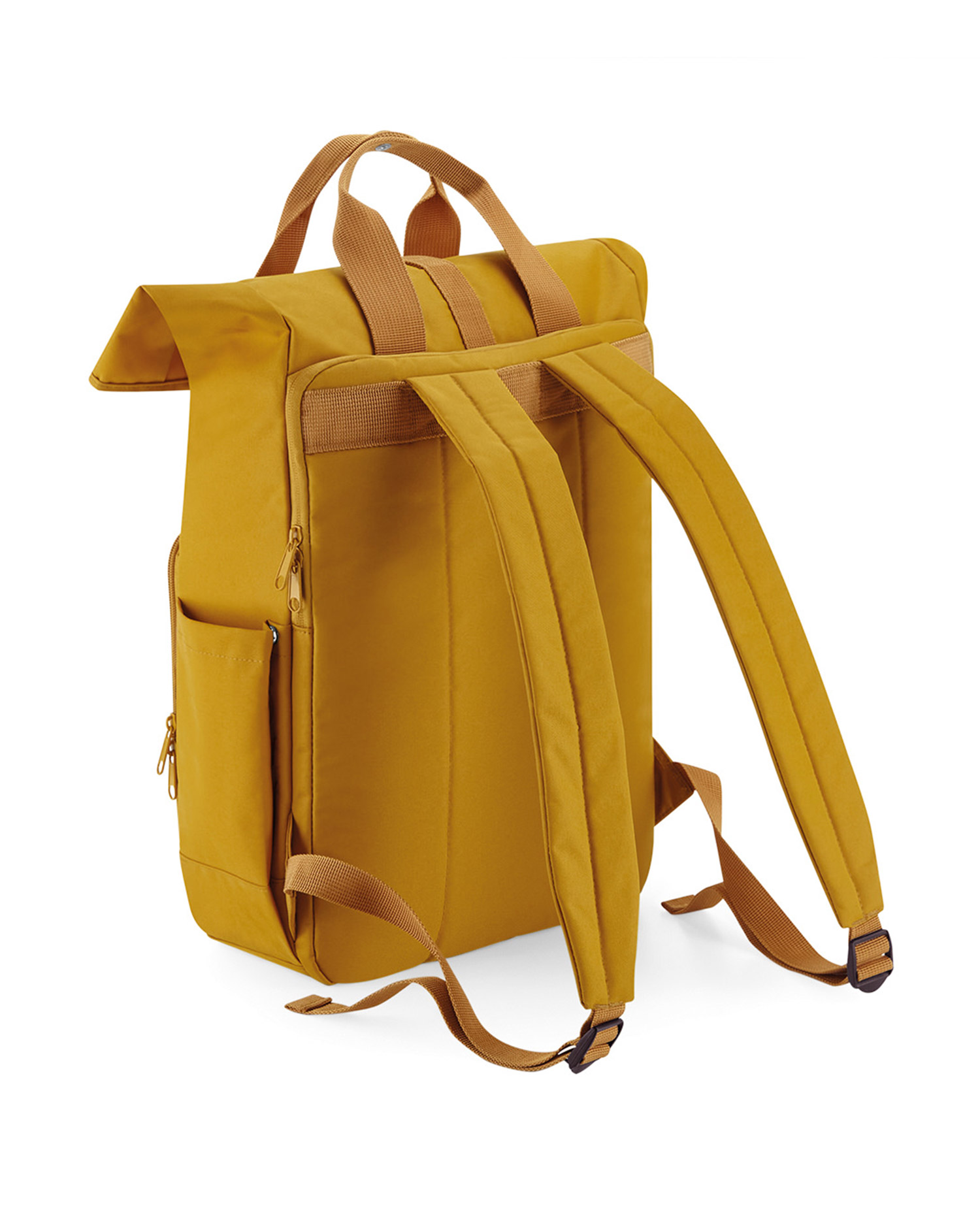 Ranger - Large Roll-Top Eco-Backpack (Mustard) - Image 5