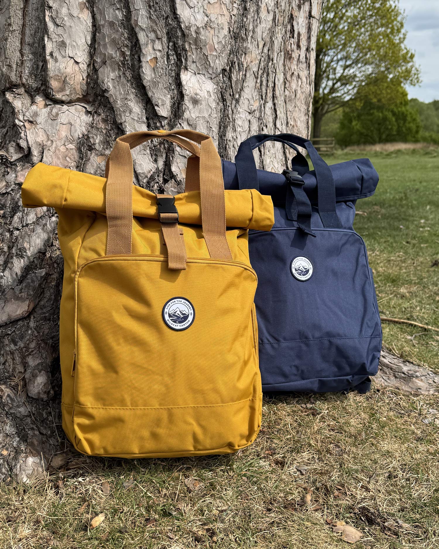 Ranger - Large Roll-Top Eco-Backpack (Navy) - Image 3
