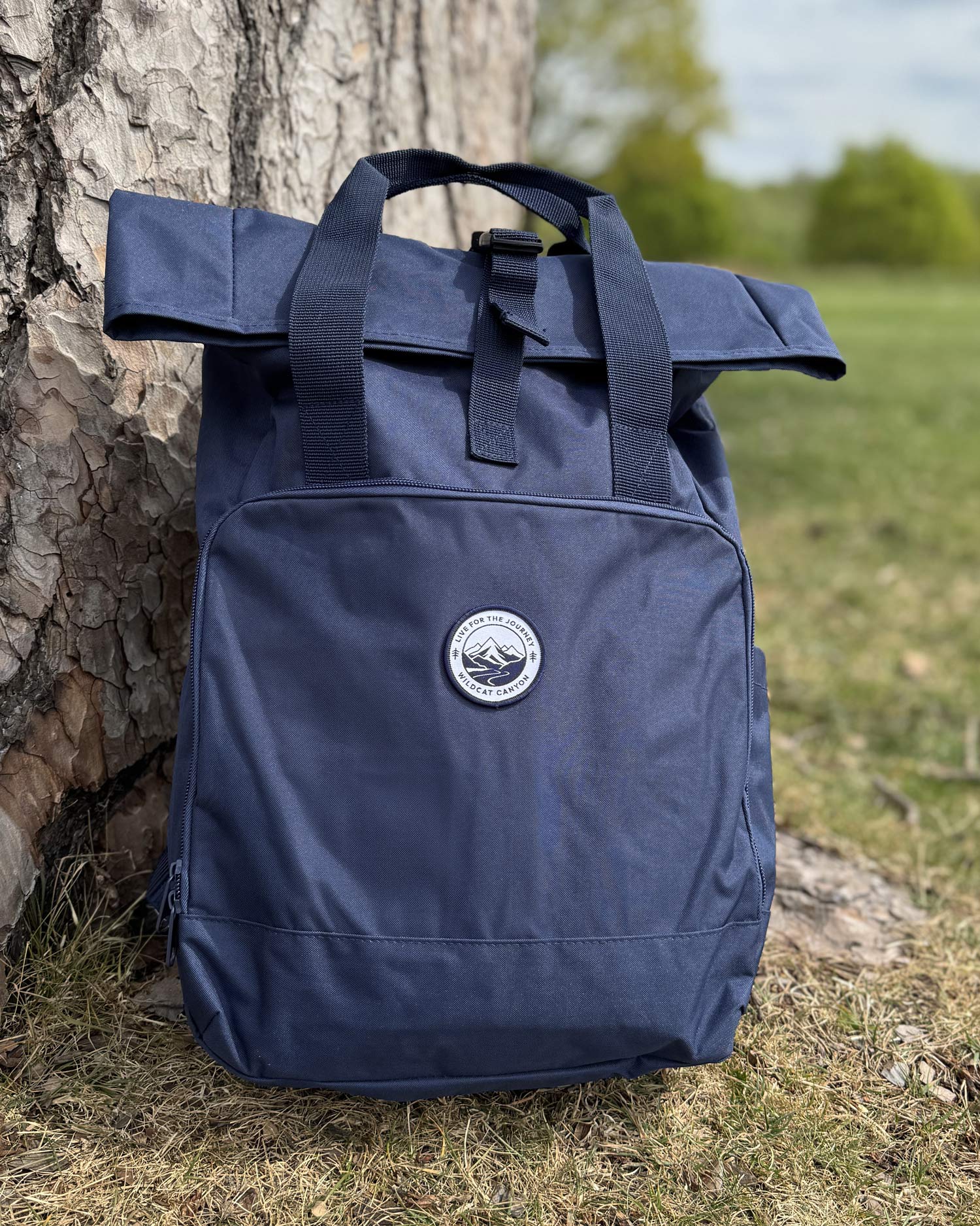 Ranger - Large Roll-Top Eco-Backpack (Navy) - Image 2