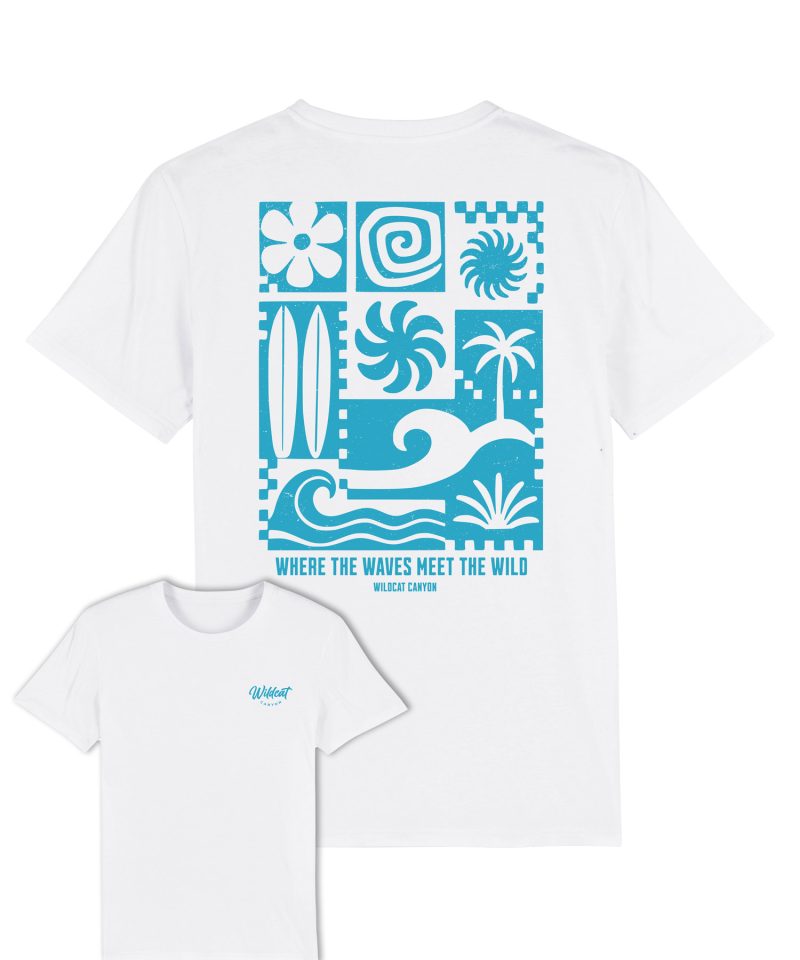 Wildcat Canyon Where The Waves Meet The Wild Men's Organic Cotton T-Shirt in White