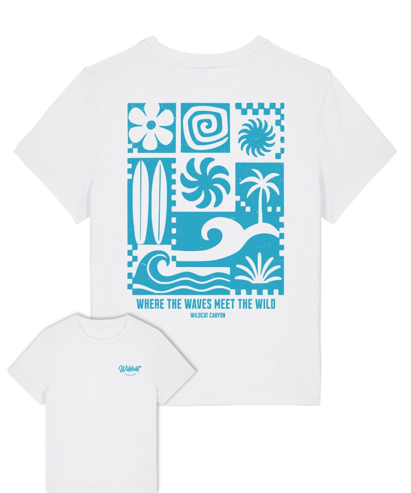 Wildcat Canyon Where The Waves Meet The Wild Women's Organic Cotton T-Shirt in White