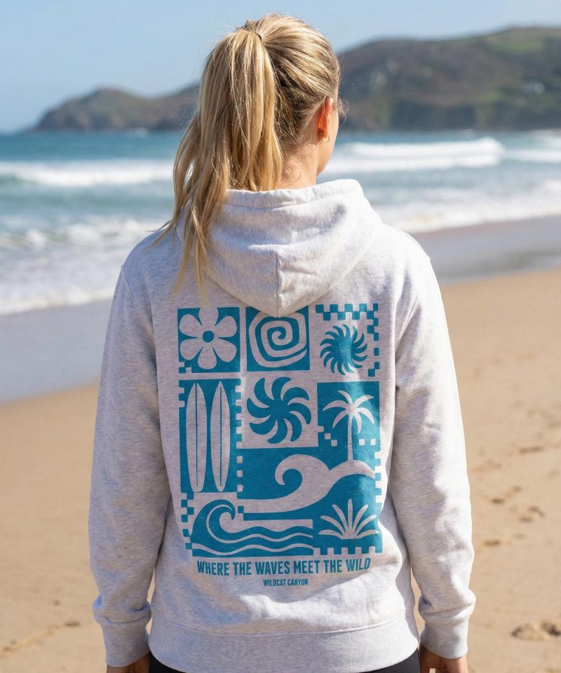 unisex organic cotton surf hoodie