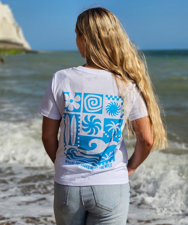 Alternative view of Where The Waves Meet The Wild – Women's Organic Cotton T-Shirt