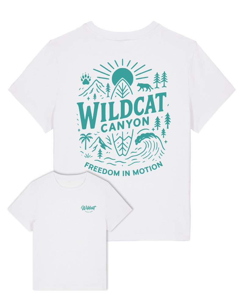 Wildcat Canyon Freedom In Motion Women's Organic Cotton T-Shirt in White