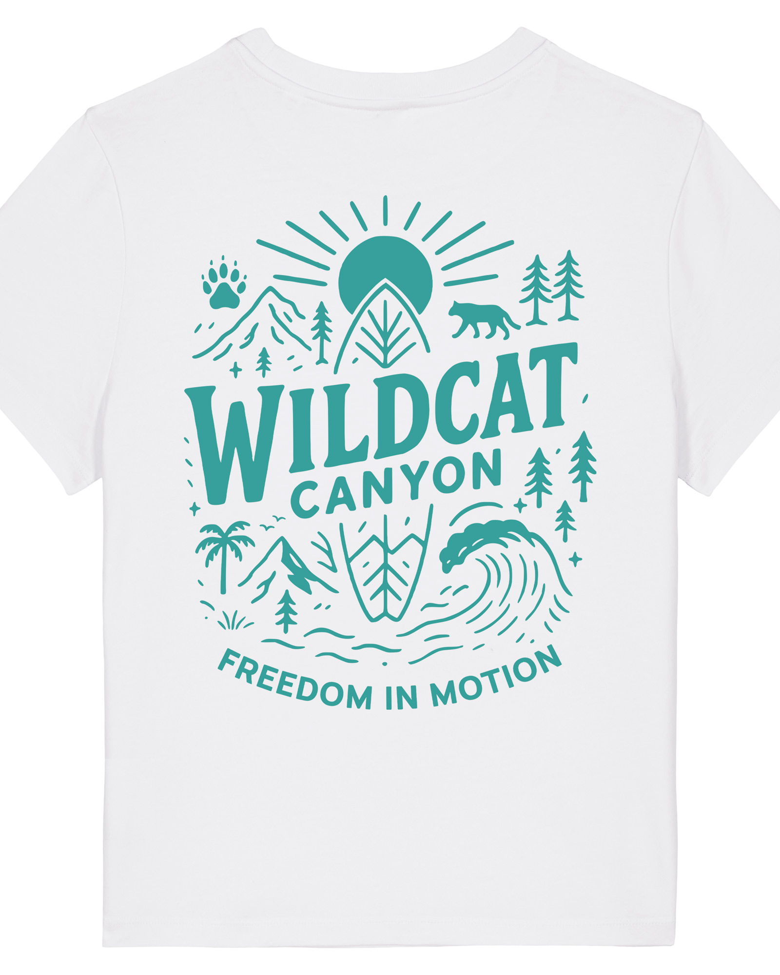 Wildcat Canyon Freedom In Motion Women's Organic Cotton T-Shirt in White