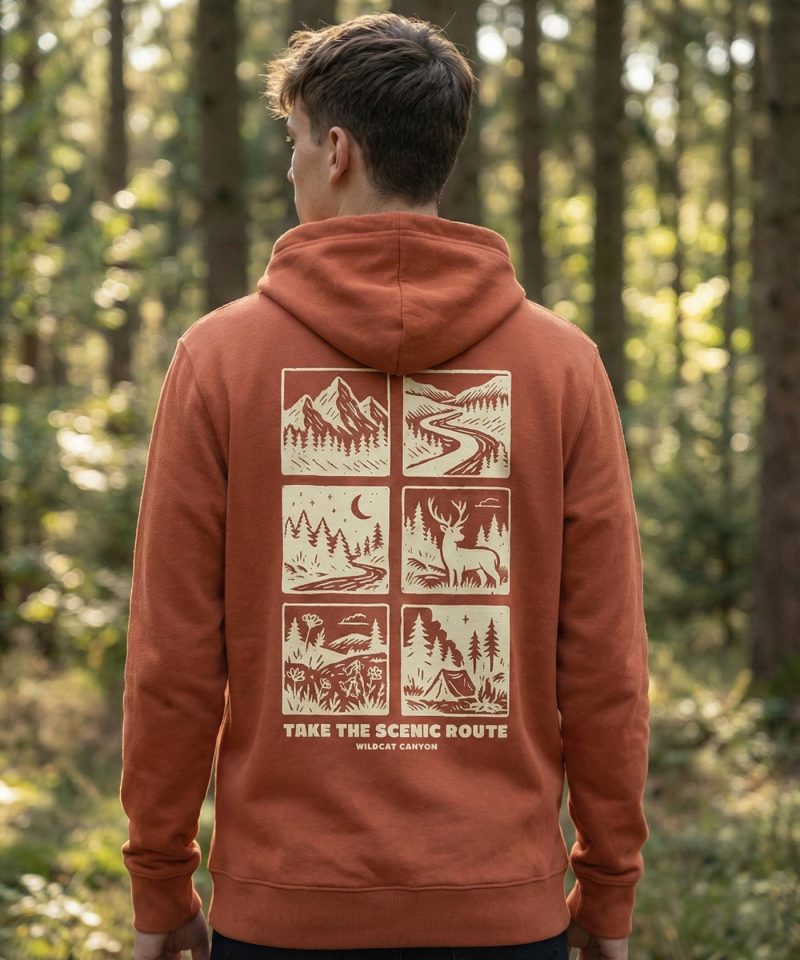 unisex organic cotton adventure hoodie