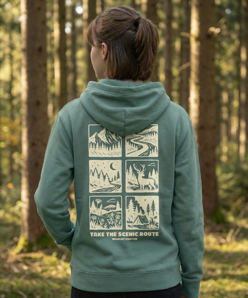 unisex organic cotton adventure hoodie