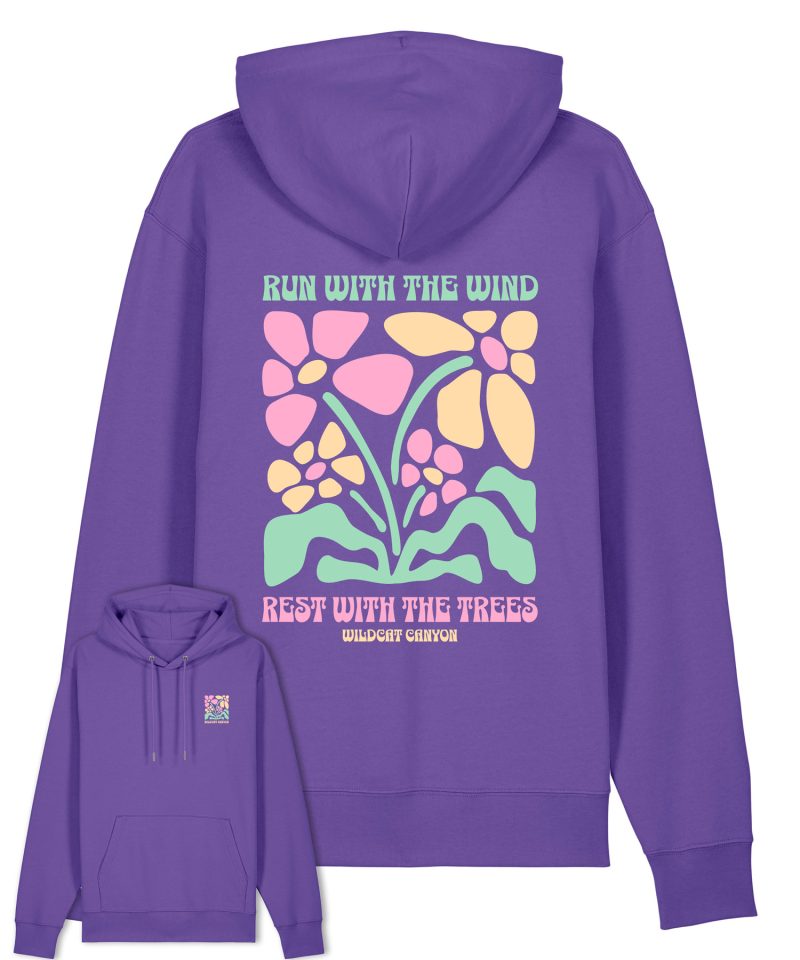 Wildcat Canyon Run With The Wind 1 Women's Organic Cotton Hoodie in Purple Love