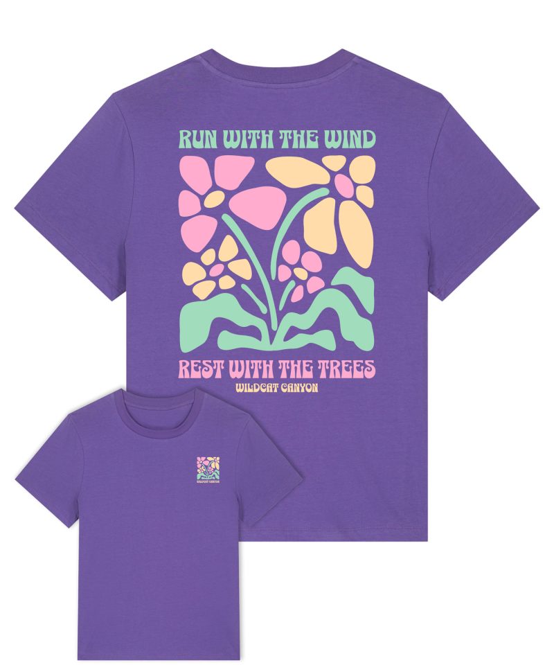 Wildcat Canyon Run With The Wind 1 Women's Organic Cotton T-Shirt in Purple Love