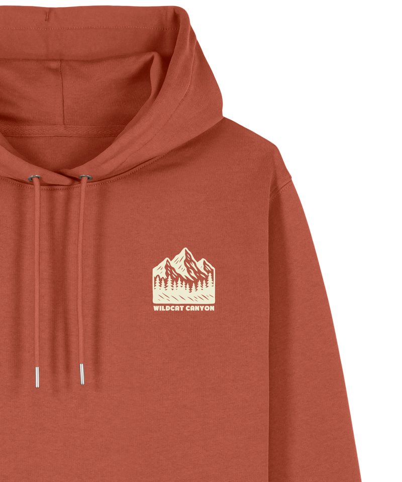 Wildcat Canyon Take The Scenic Route Unisex Organic Cotton Hoodie in Heritage Brown