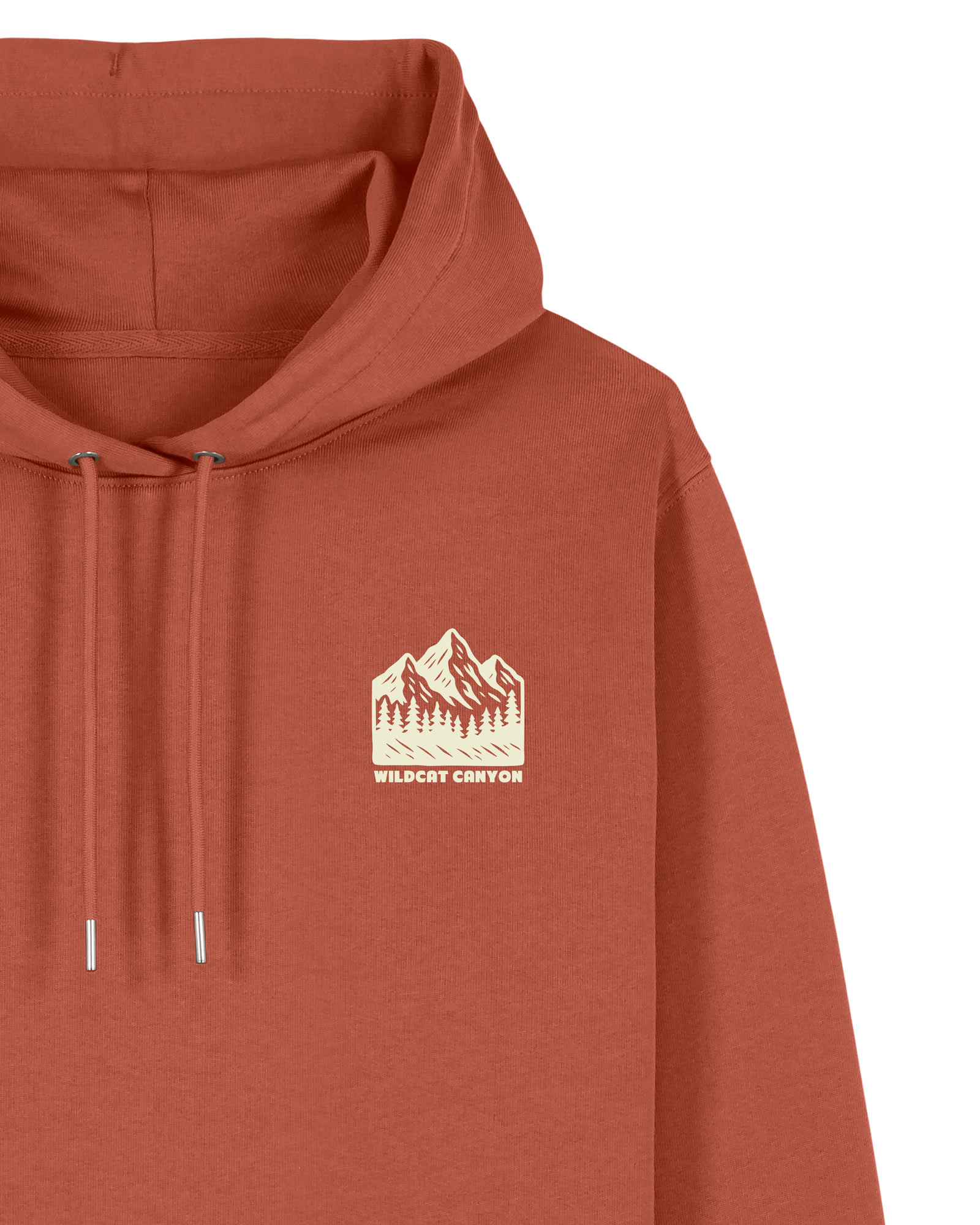 Wildcat Canyon Take The Scenic Route Unisex Organic Cotton Hoodie in Heritage Brown