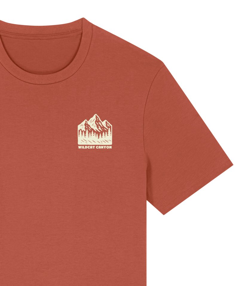 Wildcat Canyon Take The Scenic Route Men's Organic Cotton T-Shirt in Heritage Brown