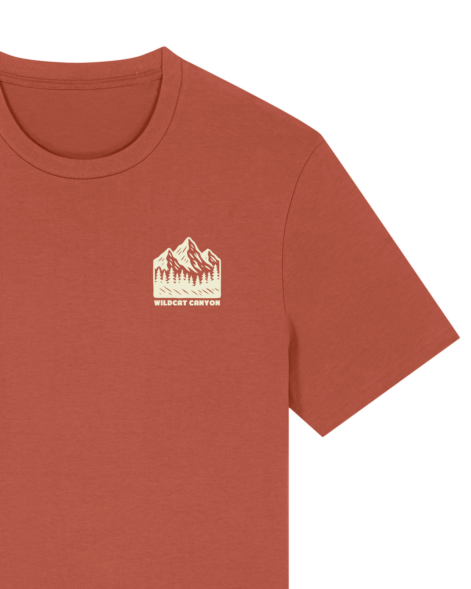 Wildcat Canyon Take The Scenic Route Men's Organic Cotton T-Shirt in Heritage Brown