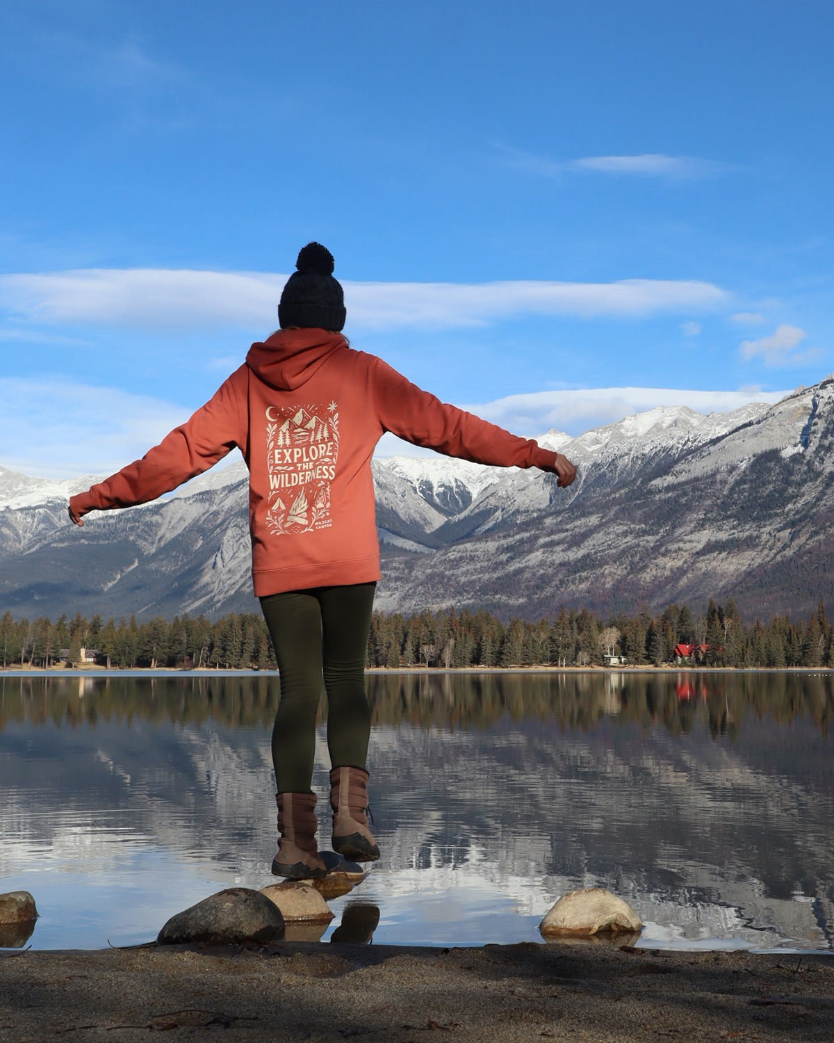 Explore The Wilderness - Unisex Organic Cotton Hoodie - Image 4