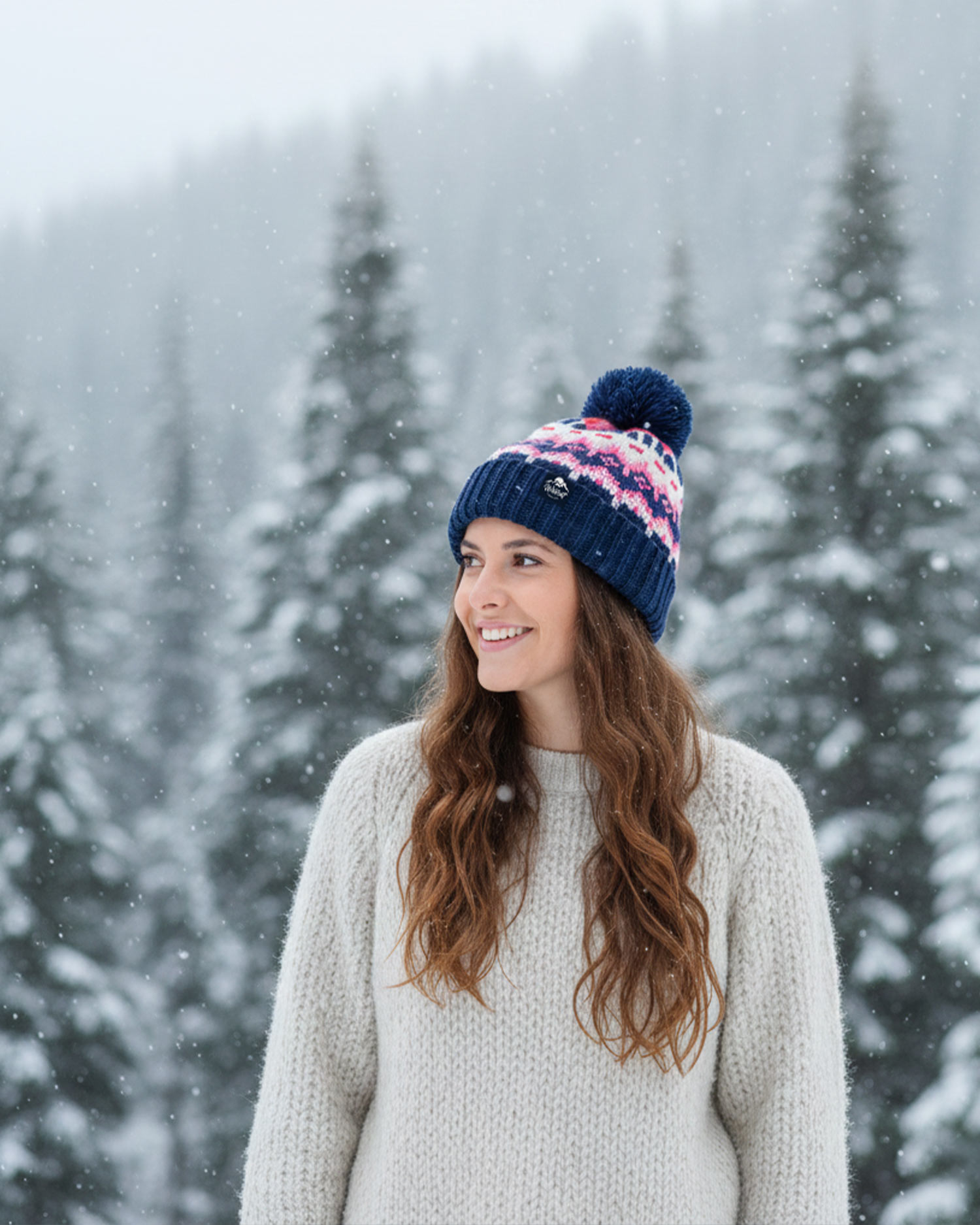 Arctic Star - Adults Bobble Hat (Snow Blossom) - Image 2