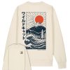 Wildcat Canyon Fuji Surf Unisex Organic Cotton Sweatshirt in Natural Raw