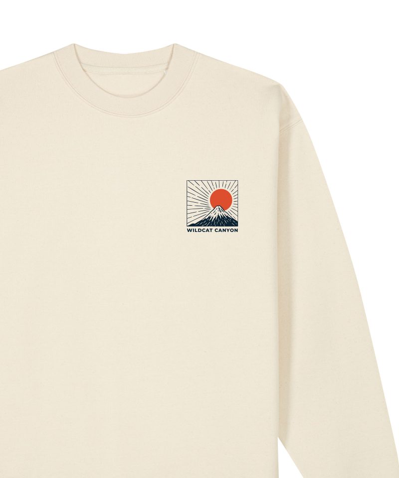 Wildcat Canyon Fuji Surf Unisex Organic Cotton Sweatshirt in Natural Raw