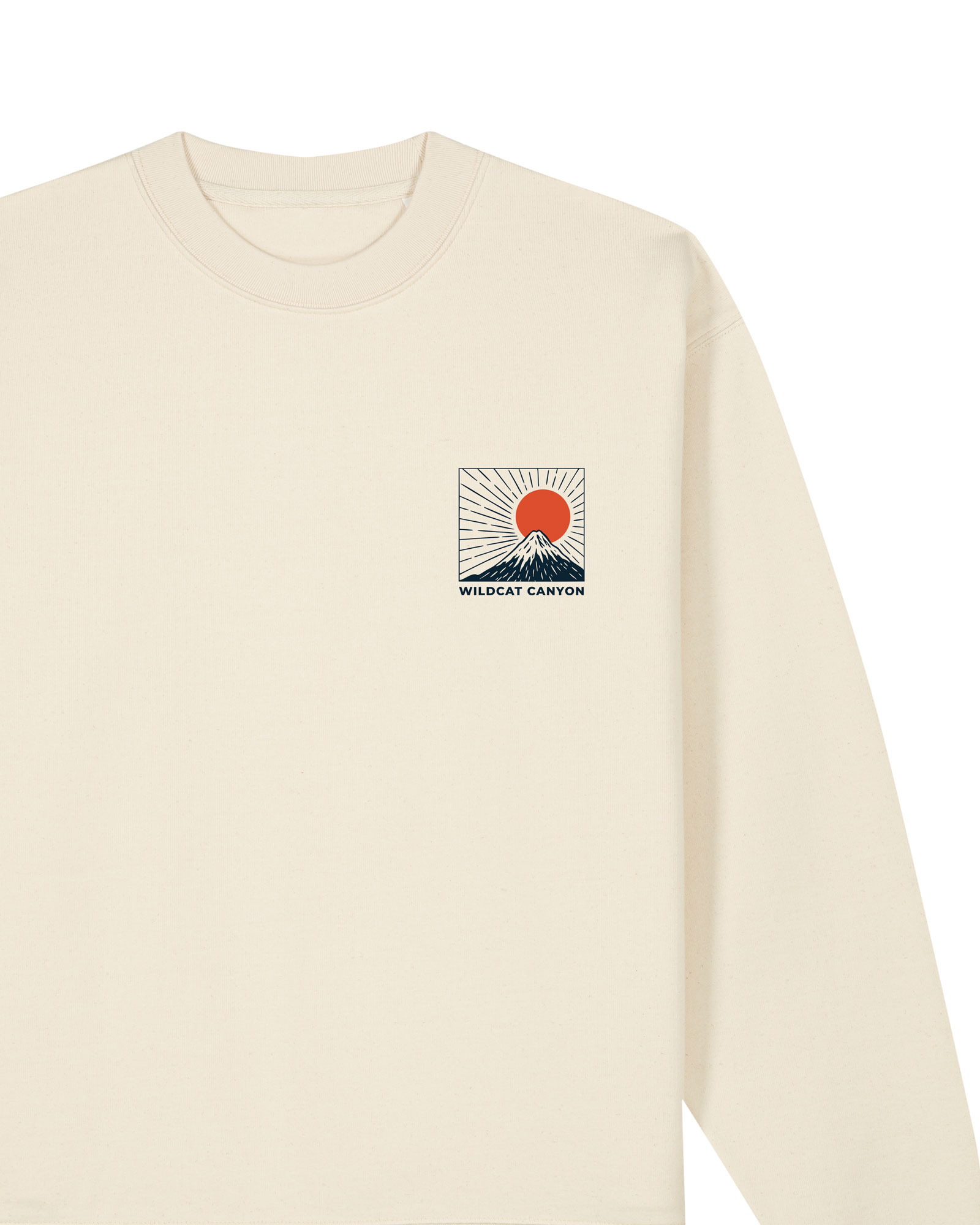 Wildcat Canyon Fuji Surf Unisex Organic Cotton Sweatshirt in Natural Raw
