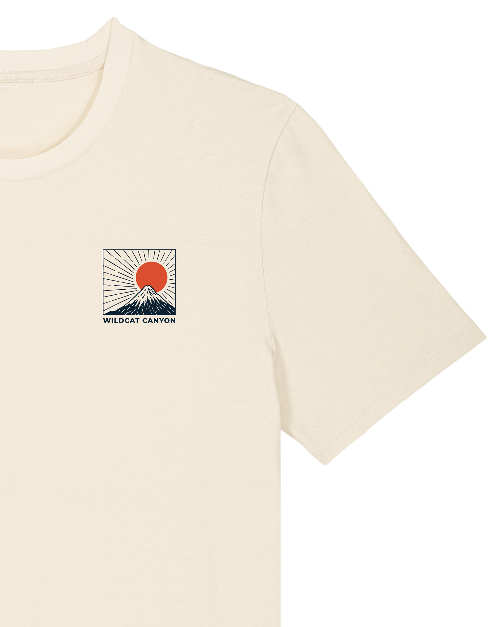 Wildcat Canyon Fuji Surf Men's Organic Cotton T-Shirt in Natural Raw