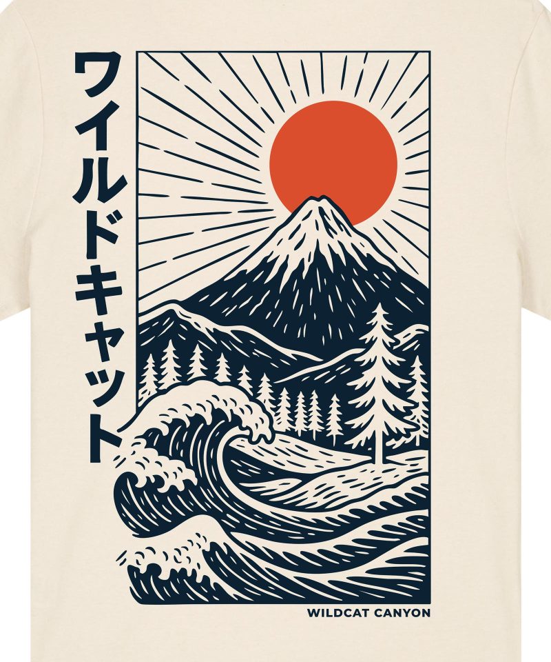Wildcat Canyon Fuji Surf Women's Organic Cotton T-Shirt in Natural Raw