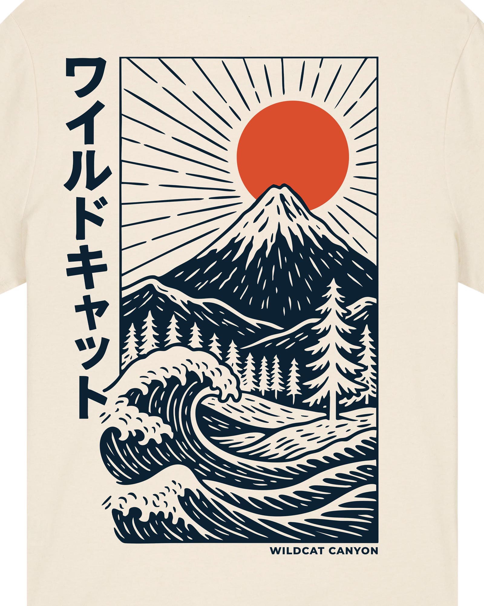 Wildcat Canyon Fuji Surf Women's Organic Cotton T-Shirt in Natural Raw