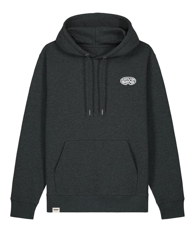 Wildcat Canyon Snowbound Unisex Embroidered Organic Cotton Hoodie in Dark Heather Grey
