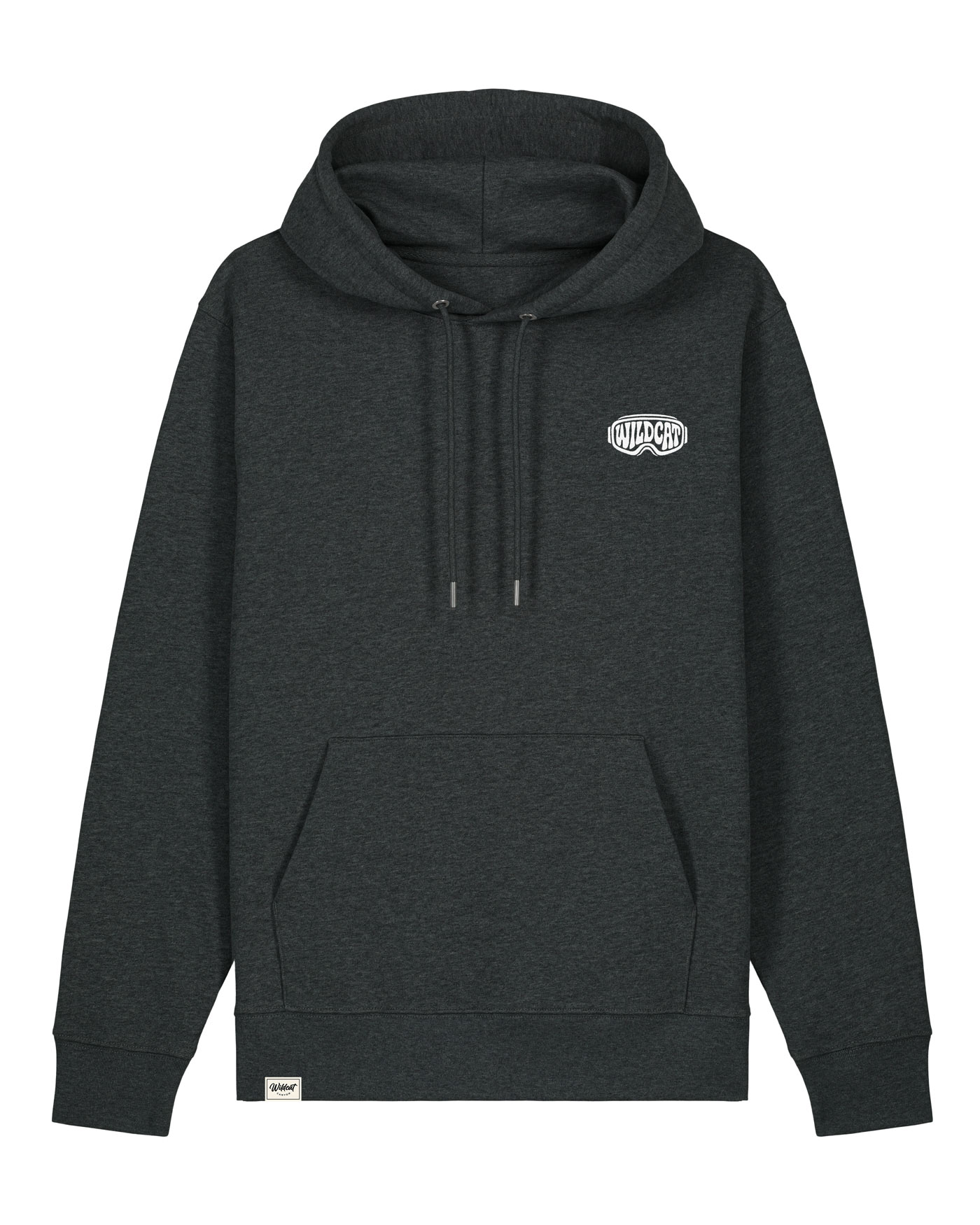 Wildcat Canyon Snowbound Unisex Embroidered Organic Cotton Hoodie in Dark Heather Grey
