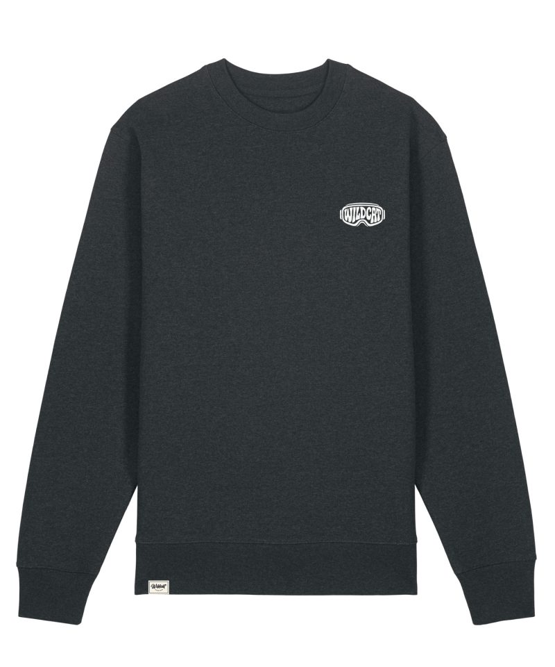 Wildcat Canyon Snowbound Unisex Embroidered Organic Cotton Sweatshirt in Dark Heather Grey