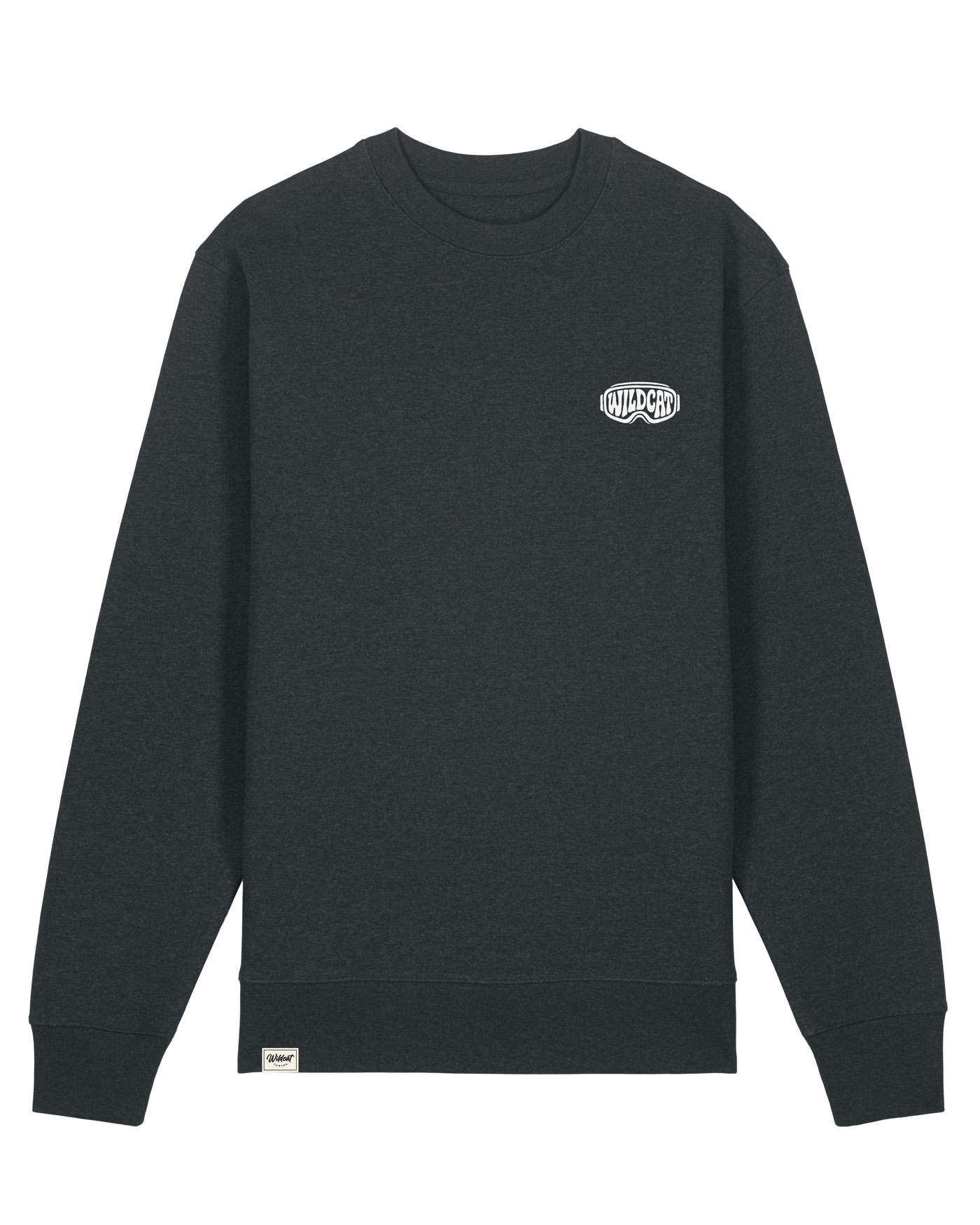 Wildcat Canyon Snowbound Unisex Embroidered Organic Cotton Sweatshirt in Dark Heather Grey
