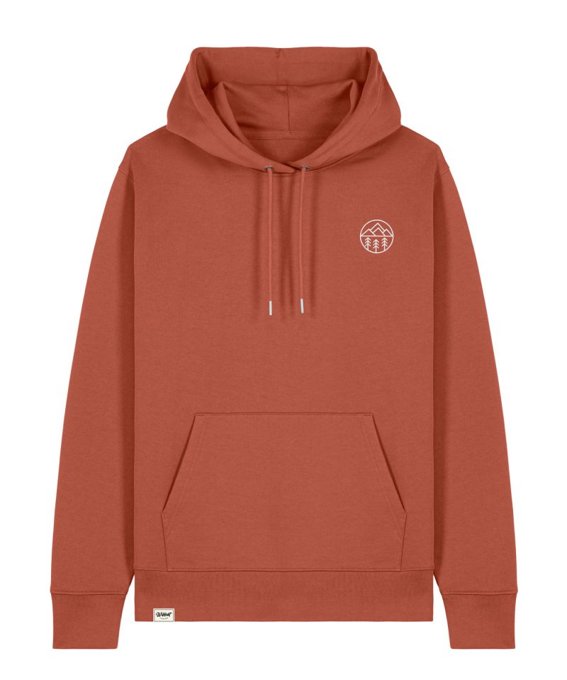 Wildcat Canyon Alpine Adventures Unisex Embroidered Organic Cotton Hoodie in Heritage Brown