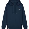 Wildcat Canyon Beyond The Break Unisex Embroidered Organic Cotton Hoodie in French Navy
