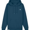 Wildcat Canyon Shoreline Spirit Unisex Embroidered Organic Cotton Hoodie in Deep Teal