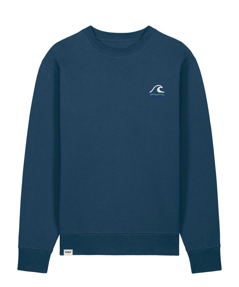 Wildcat Canyon Shoreline Spirit Unisex Embroidered Organic Cotton Sweatshirt in Deep Teal