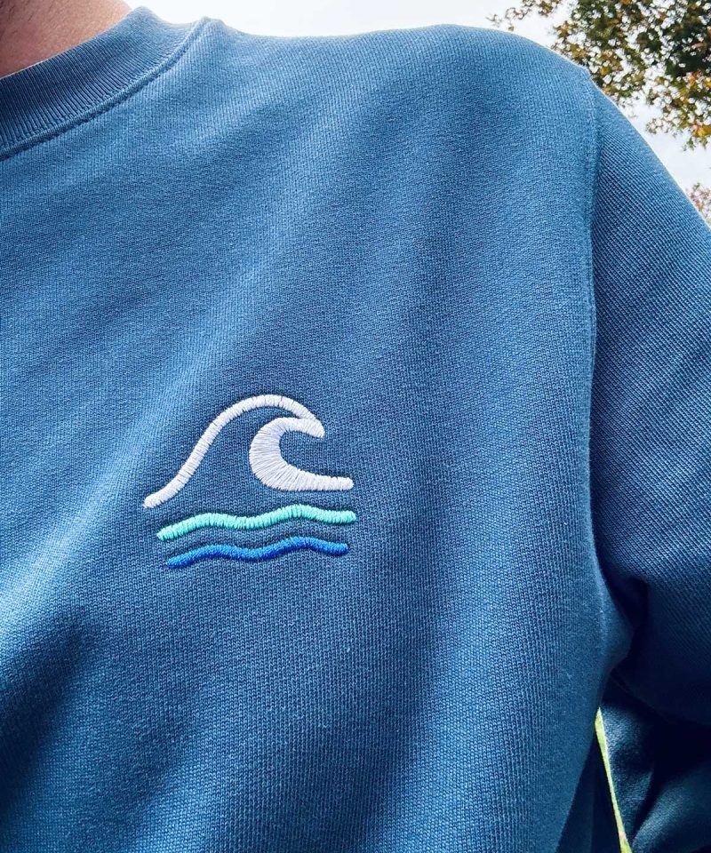 Alternative view of Shoreline Spirit - Unisex Embroidered Organic Cotton Sweatshirt