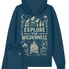 Wildcat Canyon Explore The Wilderness Unisex Organic Cotton Hoodie in Deep Teal