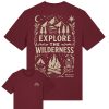 Wildcat Canyon Explore The Wilderness Men's Organic Cotton T-Shirt in Burgundy